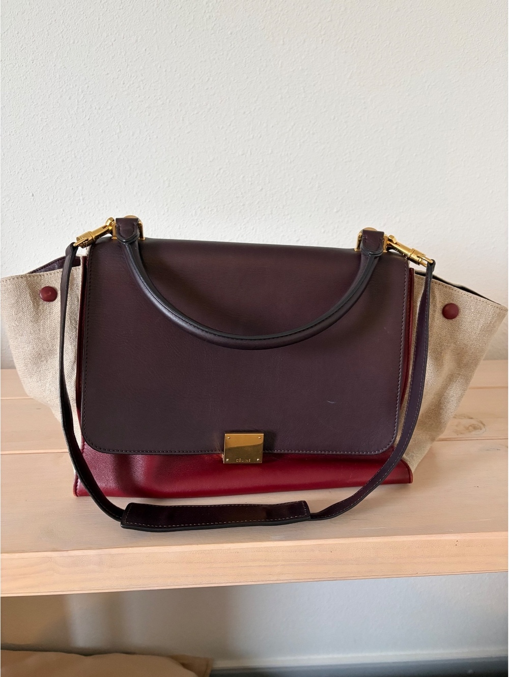 Celine Trapeze Bag Burgandy Red Only Used Once Very Clean